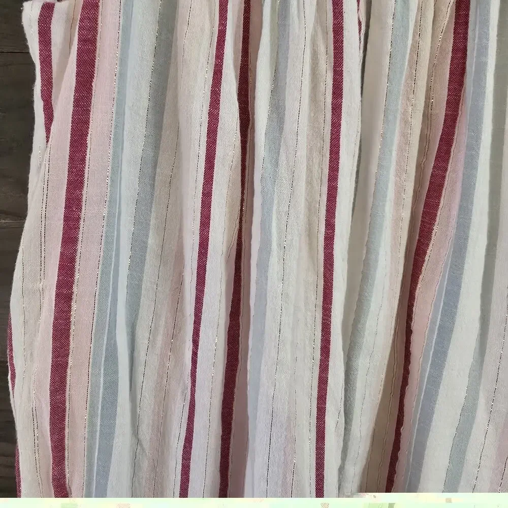 Bonnie Jean Girls Striped Sleeveless Dress Size 12 Blue Pink White Pockets
